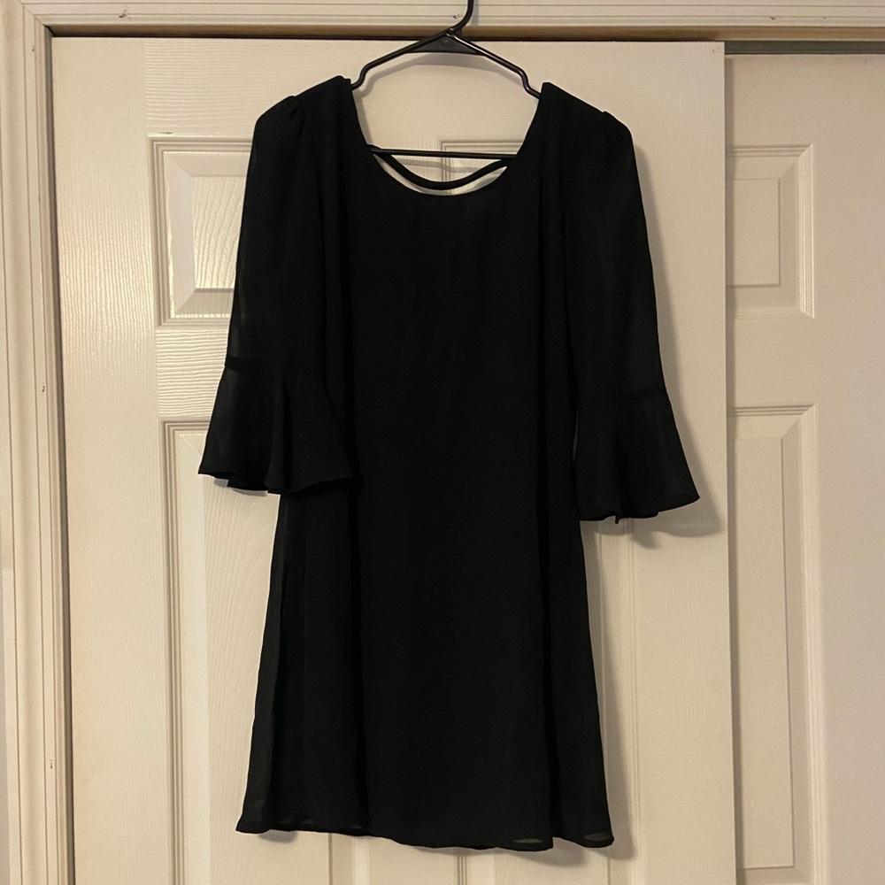 Half sleeve flare dress